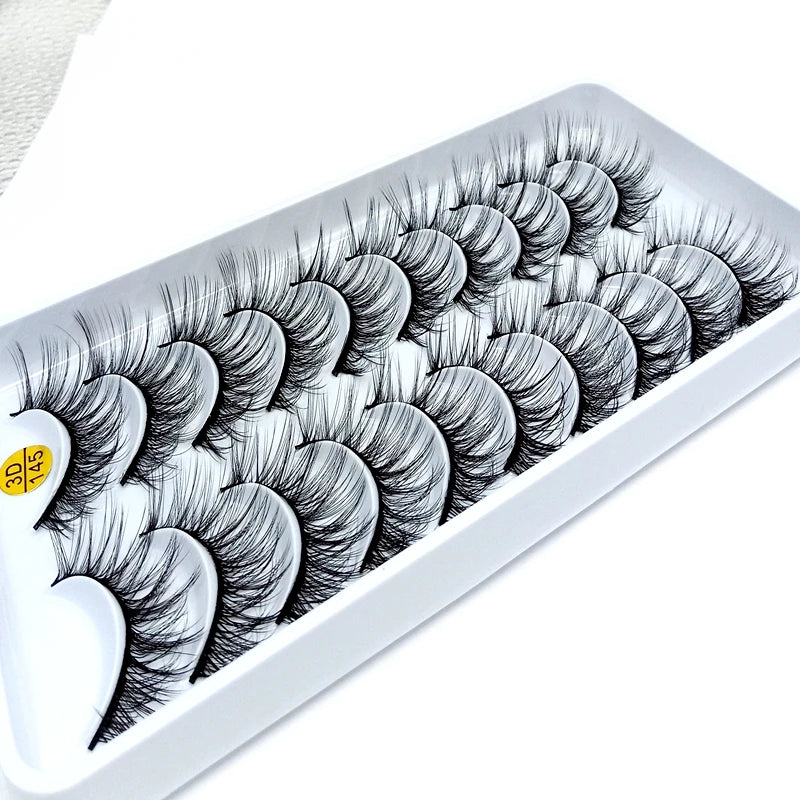 5/10 paires naturel 3D doux vison cheveux Faux cils à la main vaporeux moelleux longs cils naturel yeux maquillage outils Faux cils
