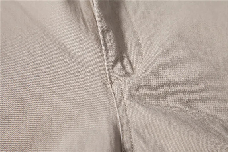 AIOPESON coton décontracté Hommes Pantalons Couleur unie Coupe ajustée Pantalons pour hommes Nouveau Printemps Automne  Haute qualité Pantalons d'affaires classiques pour hommes