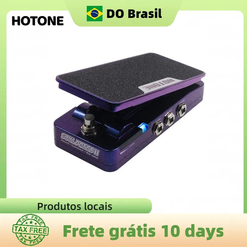 HOTONE Soul Press II Brasil 4 en 1 pédale d'effet d'expression passive de Volume actif Wah commutable avec indicateurs de position visibles