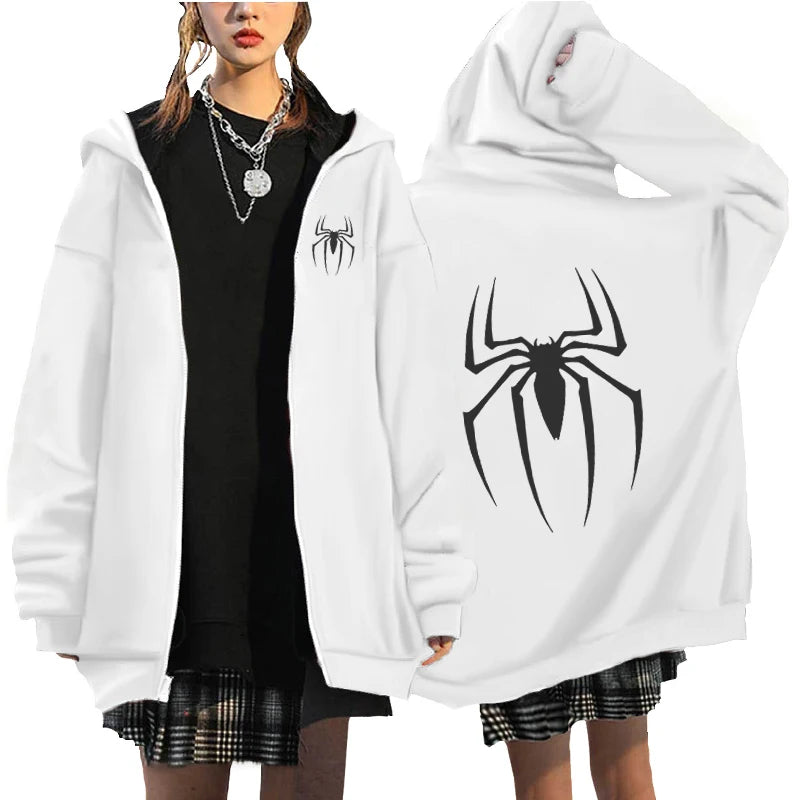 Hunter X Hunter Spider imprimé Anime sweat à capuche avec fermeture éclair hommes femmes gothique Y2K veste zippée sweat à capuche décontracté manteau Streetwear