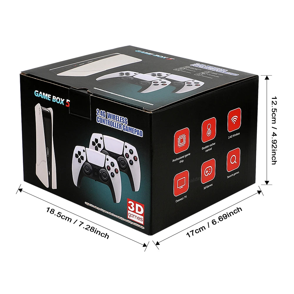 Console de jeu vidéo GB5, 256 Go, 128 Go, 64 Go, plus de 50000 jeux rétro, boîte de jeu TV HD, 5 deux manettes de jeu pour PS1, PPéventuelles P, MAcloser, arcade Gaming Stick
