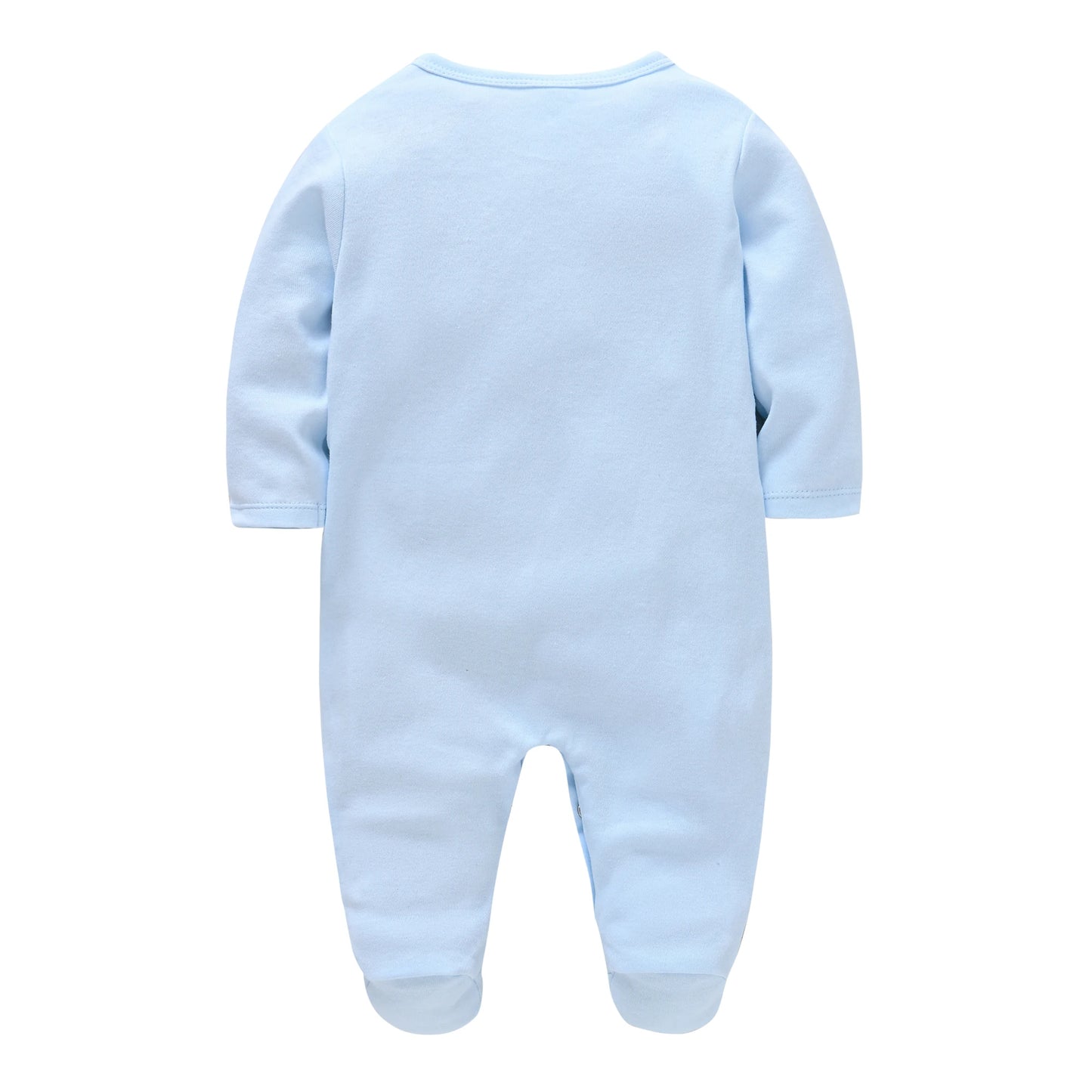 Honeyzone Pyjama Bebe printemps automne bébé garçon vêtements ensemble couronne bleue imprimé combinaison à manches longues nouveau-né barboteuse sommeil 0 à 12 mois