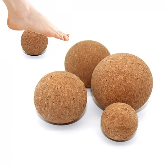 Boule de massage du dos en liège, masseur de pieds, Yoga, soulagement de la tension, thérapie myofasciale, relaxation des muscles, point de certes