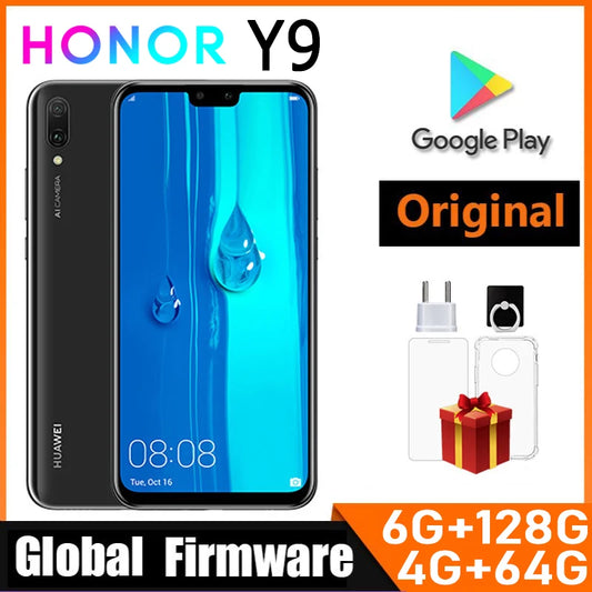 Boom OR Y9-2019 Smartphone Global Firmware 6.5 pouces Caméra frontale 16M Batterie 4000 mAh CPU Haisi Qilin 710 téléphone d'occasion