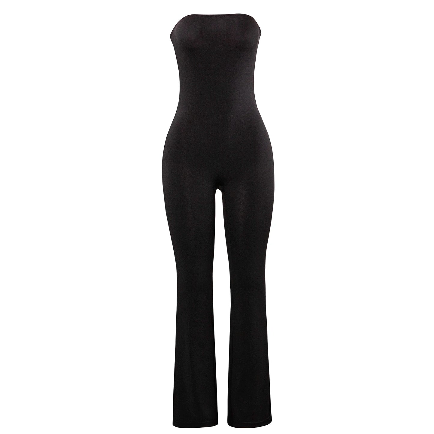 Combinaison Sexy sans bretelles pour femmes, couleur unie, moulante, nouvelle mode, fête, dîner en famille, 2024