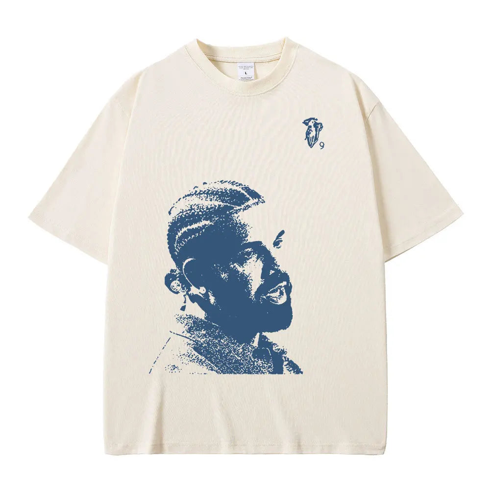 Vintage rappeur Drake Portrait graphique t-shirt hommes mode Hip Hop manches courtes 100% coton surdimensionné T-Shirts Streetwear unisexe