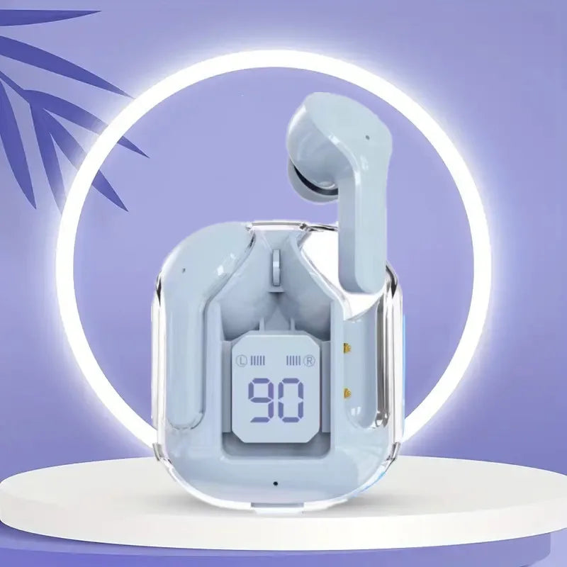 Écouteurs Bluetooth sans fil d'origine, écouteurs HIFI transparents, affichage numérique de l'alimentation LED, son stéréo, Xiaomi, T2