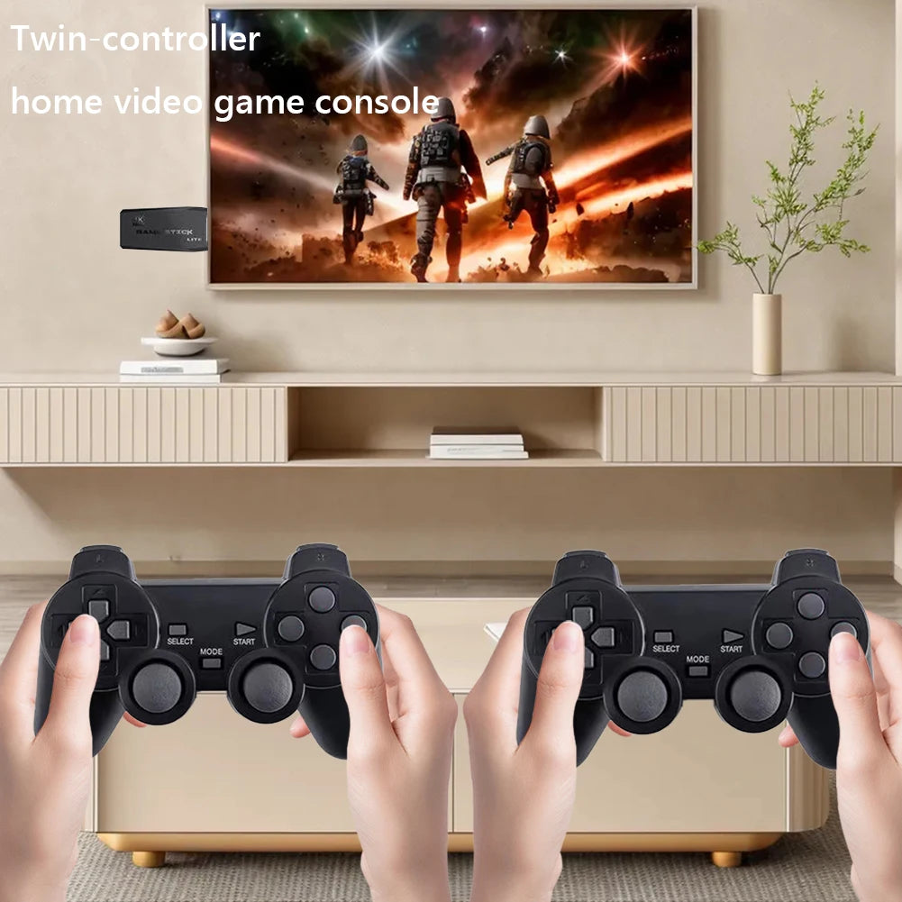 Console de jeux vidéo rétro avec bâtons pour enfants, contrôleur sans fil pour touristes, 9 émulateurs, 2.4 Go, 64 Go, 10000G, cadeaux M8