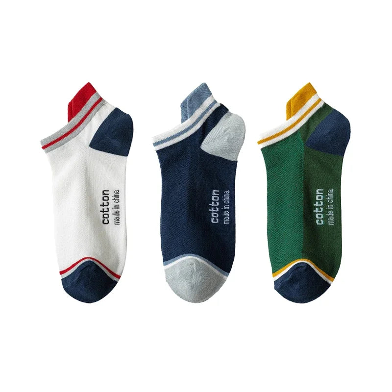 3 paires/lot hommes cheville coton chaussettes courtes mode respirant Couples confortable drôle couleur correspondant décontracté rue grande taille