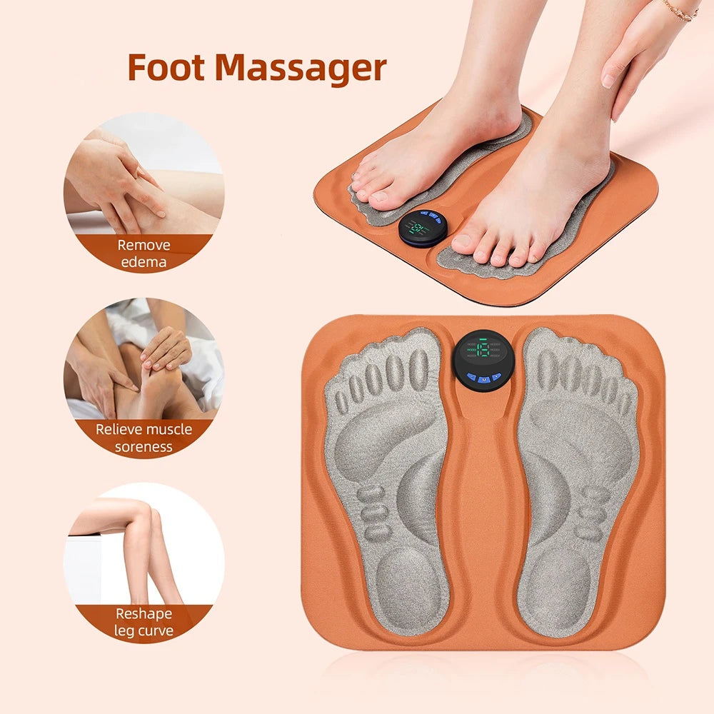 Coussin de Massage des pieds intelligent 3D, masseur de pieds, améliore la Circulation sanguine, relaxation des Muscles, jambes fines, coussinet de pied Rechargeable