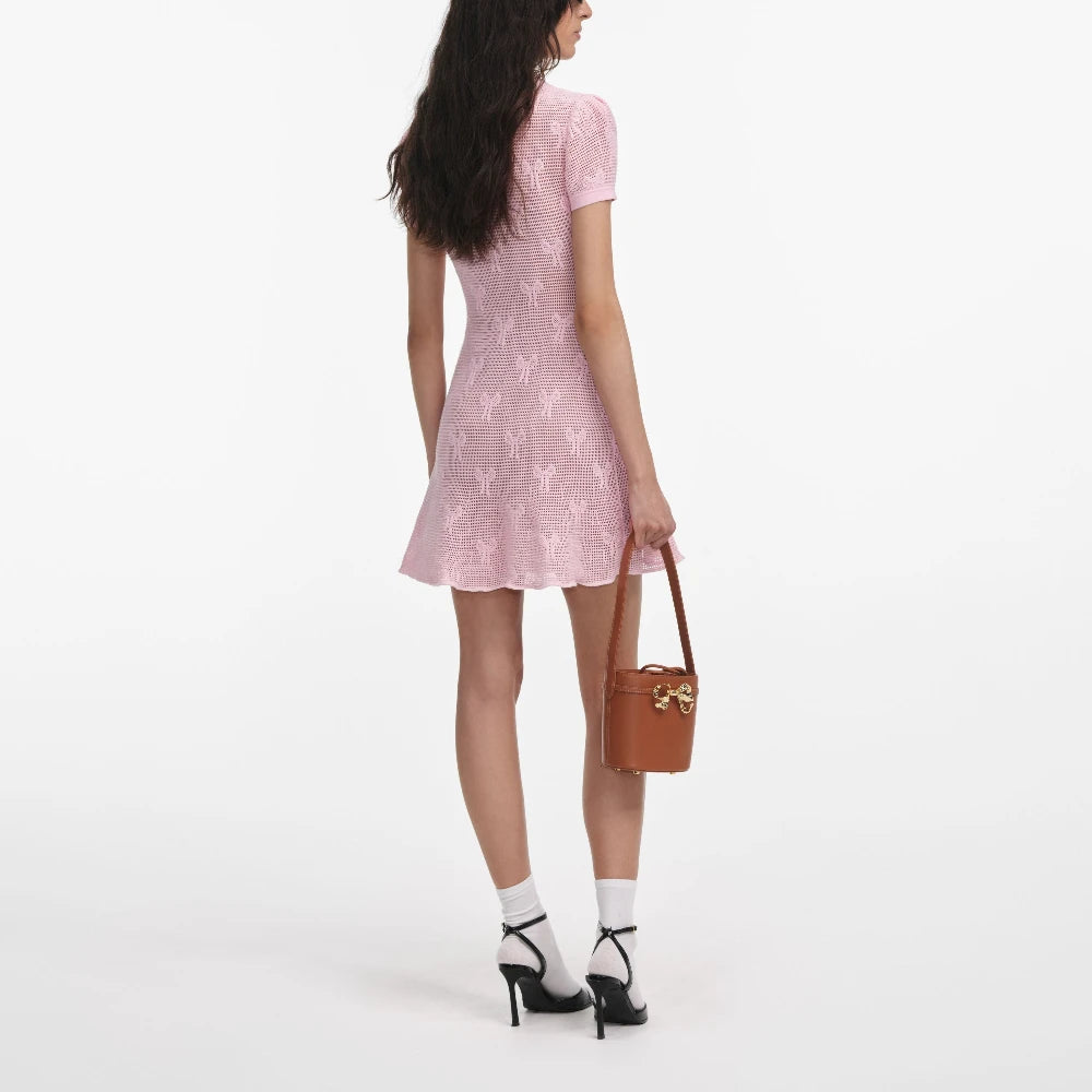 VGH – ensemble deux pièces tricoté pour femmes, col rond, perles épissées, manches courtes, taille haute, Mini robe avec écharpe, tenue unie, nouvelle collection