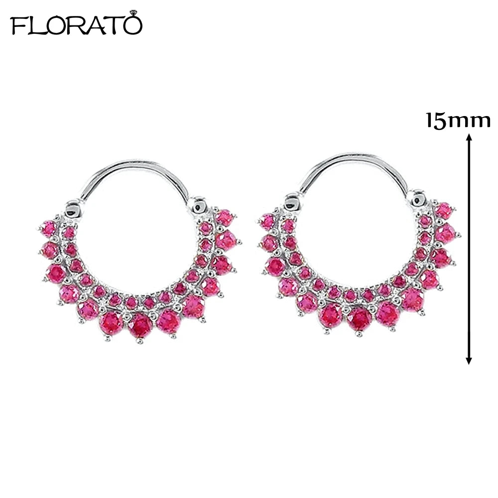 Boucles d'oreilles créoles minimales rouges pour femmes, cristal, petit Huggie, boucle d'oreille cartilage mince, piercing 147 us, bijoux, cadeau, contre-indiqué, 2 pièces