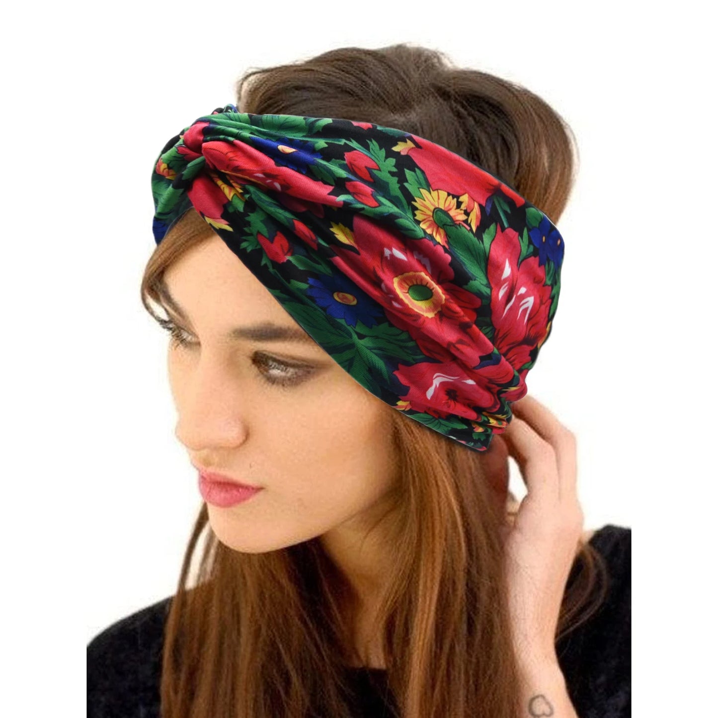 Bandeau élastique large imprimé Pilates Yoga course cyclisme bandeau Turban maquillage cerceau de cheveux maquillage bandeau pour femmes fille