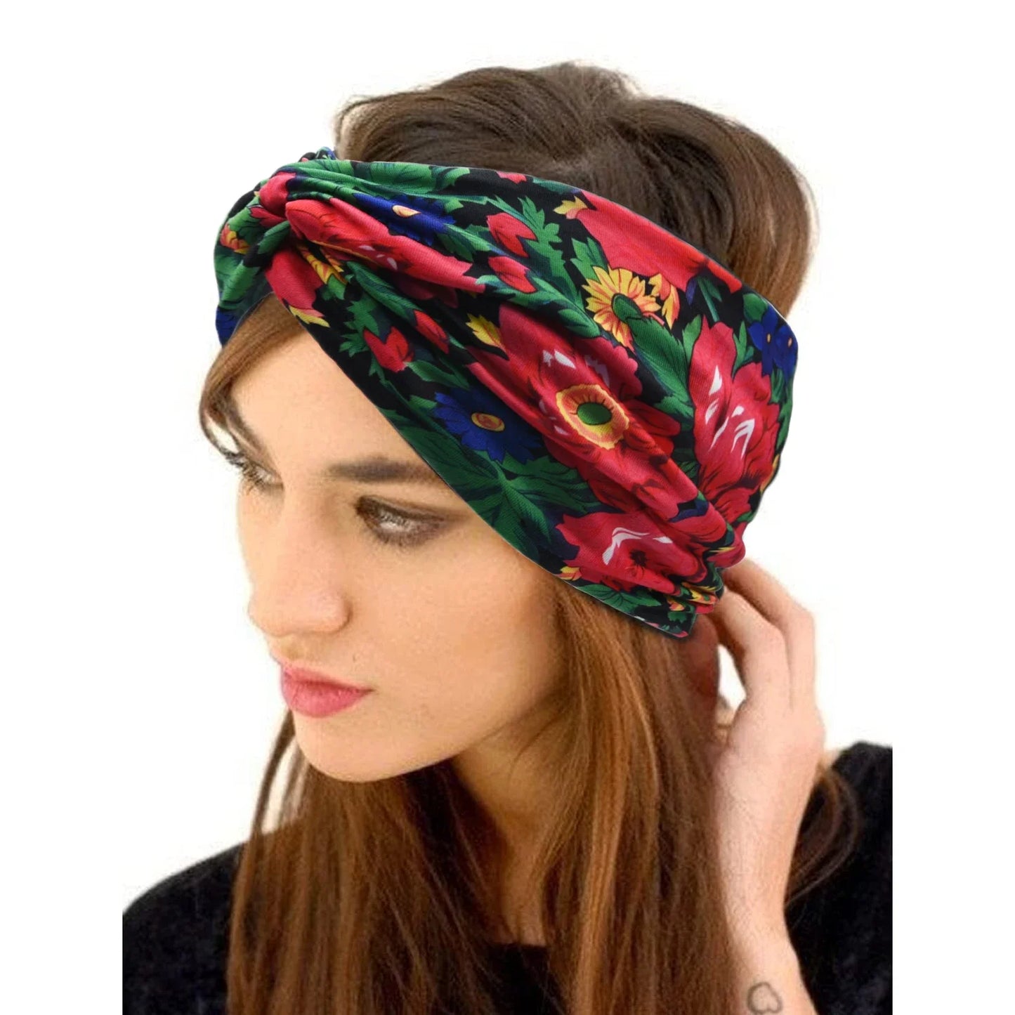 Bandeau élastique large imprimé Pilates Yoga course cyclisme bandeau Turban maquillage cerceau de cheveux maquillage bandeau pour femmes fille
