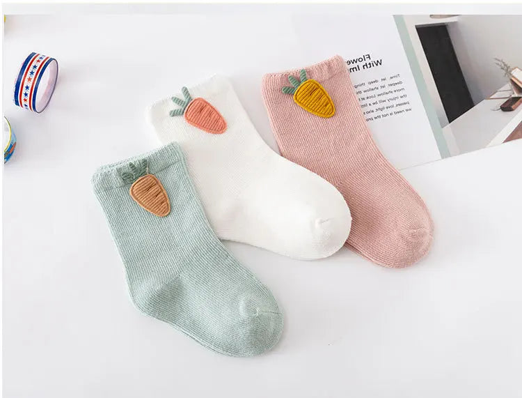 3 Pairs/Lot Baby Cotton Socks Boy Socks Girl Socks Newborn Soft Socks Kids Clothing