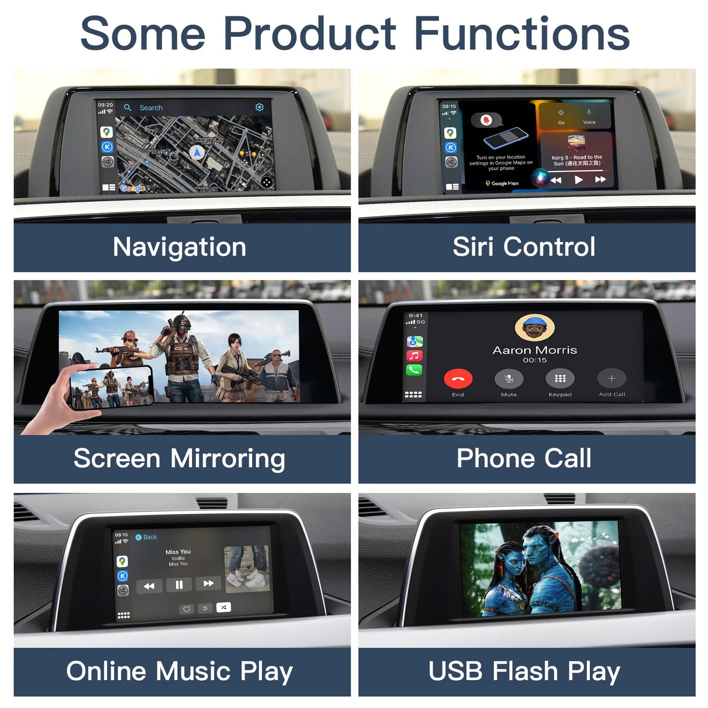 Wireless CarPlay Android Auto For BMW NBT CIC system 1 2 3 4 5 7 Series X1 X3 X4 X5 F20 F21 F23 F30 F31 F34 F35 F32 F10 F11 F48 F25 F26 F15 E60 E84 Prise en charge d'Airplay et du lien miroir, caméra OEM après-vente