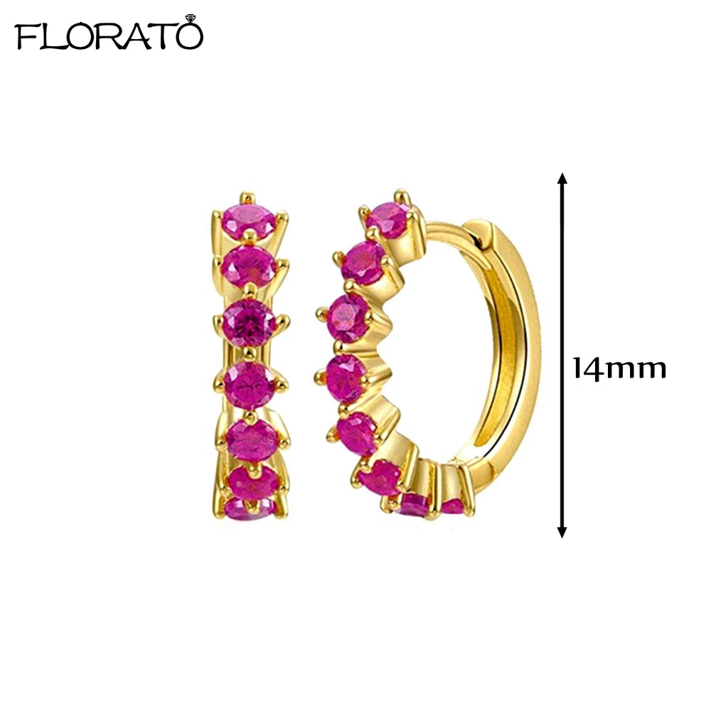 Boucles d'oreilles créoles minimales rouges pour femmes, cristal, petit Huggie, boucle d'oreille cartilage mince, piercing 147 us, bijoux, cadeau, contre-indiqué, 2 pièces