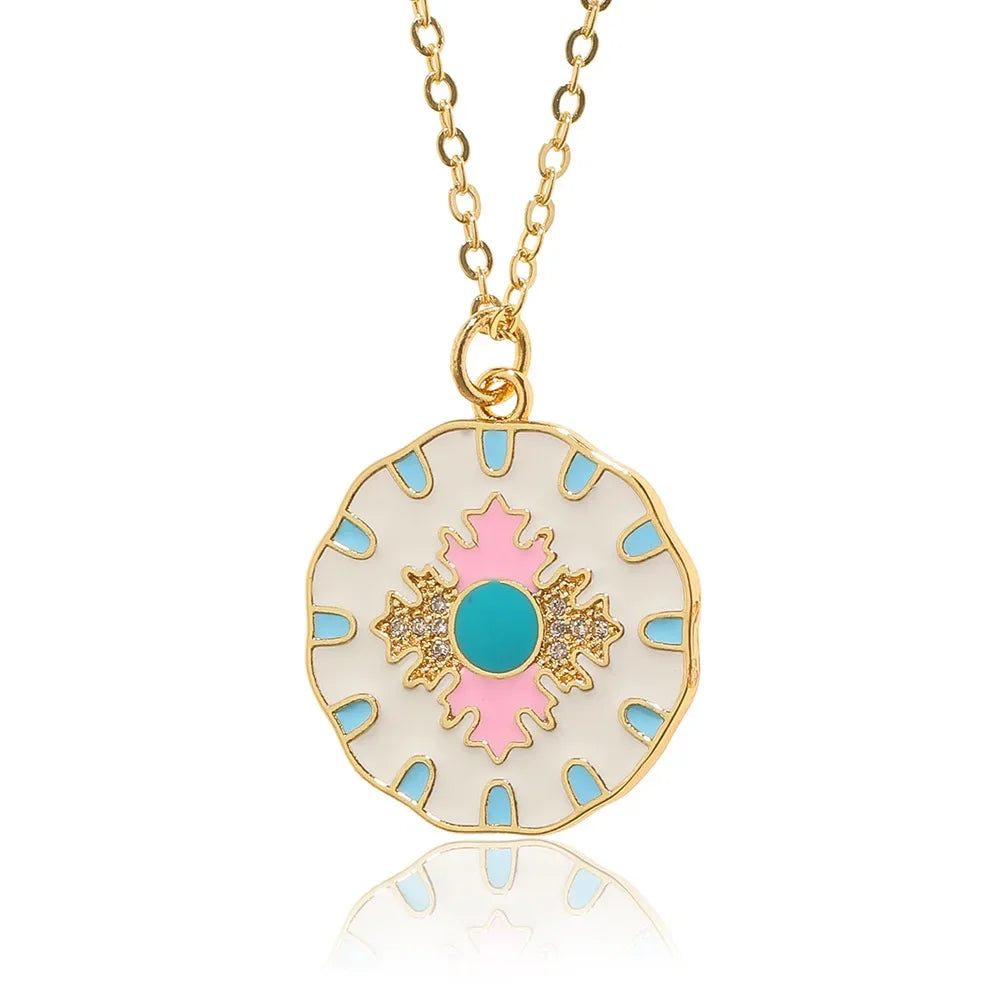 2025 nouveau pendentif la vierge marie Fine CZ cubique zircone collier cuivre chaîne en métal unisexe bijoux religieux cadeau de vacances