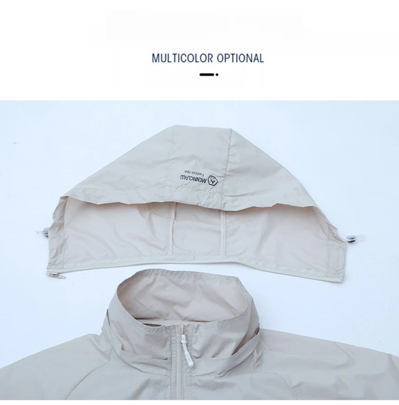 Vêtements de Protection solaire pour hommes, nouvelle veste coupe-vent décontractée, solide, fermeture éclair, respirant, résistant aux UV, manteaux de peau à séchage rapide, 2025