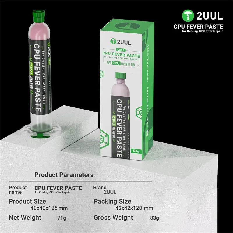 2UUL SC10 CPU pâte thermique composé graisse chauffage Dissipation outil après réparer CPU refroidissement rapide pâte outil