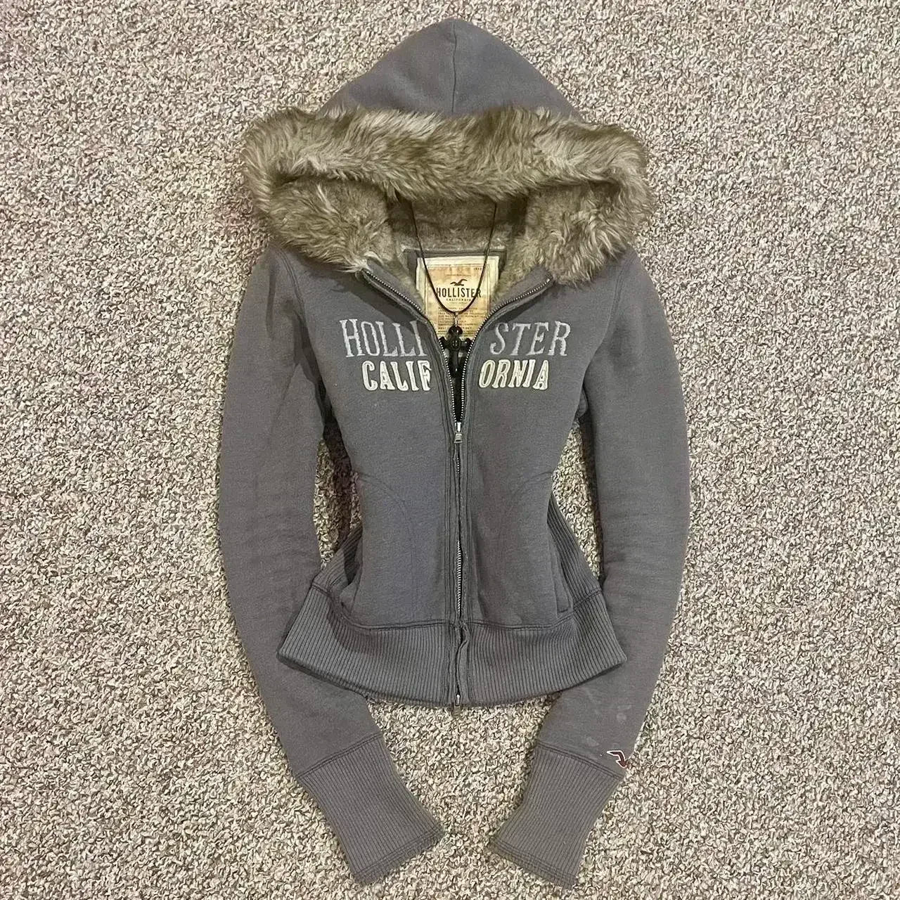 Veste à capuche Vintage décontractée avec fermeture éclair, en coton, chaude, à la mode pour femmes, vêtements Y2k, lettre brodée, sweat-shirt surdimensionné