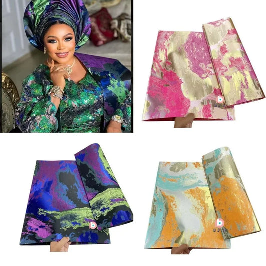 Cravate de luxe 3D suisse Gele Gandmaster africaine Multi Sego, 2 pièces/sac 051 Nigeria Sego, emballage de tête pour fête de mariage ASO EBI