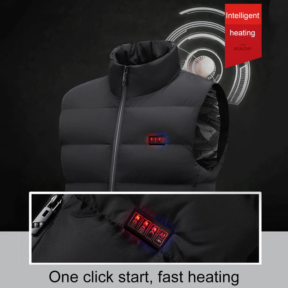 Veste chauffante en coton unisexe, manteau de chasse décontracté, contrôle intelligent de la température, USB métropolitain, 23 zones de chauffage, hommes et femmes, hiver