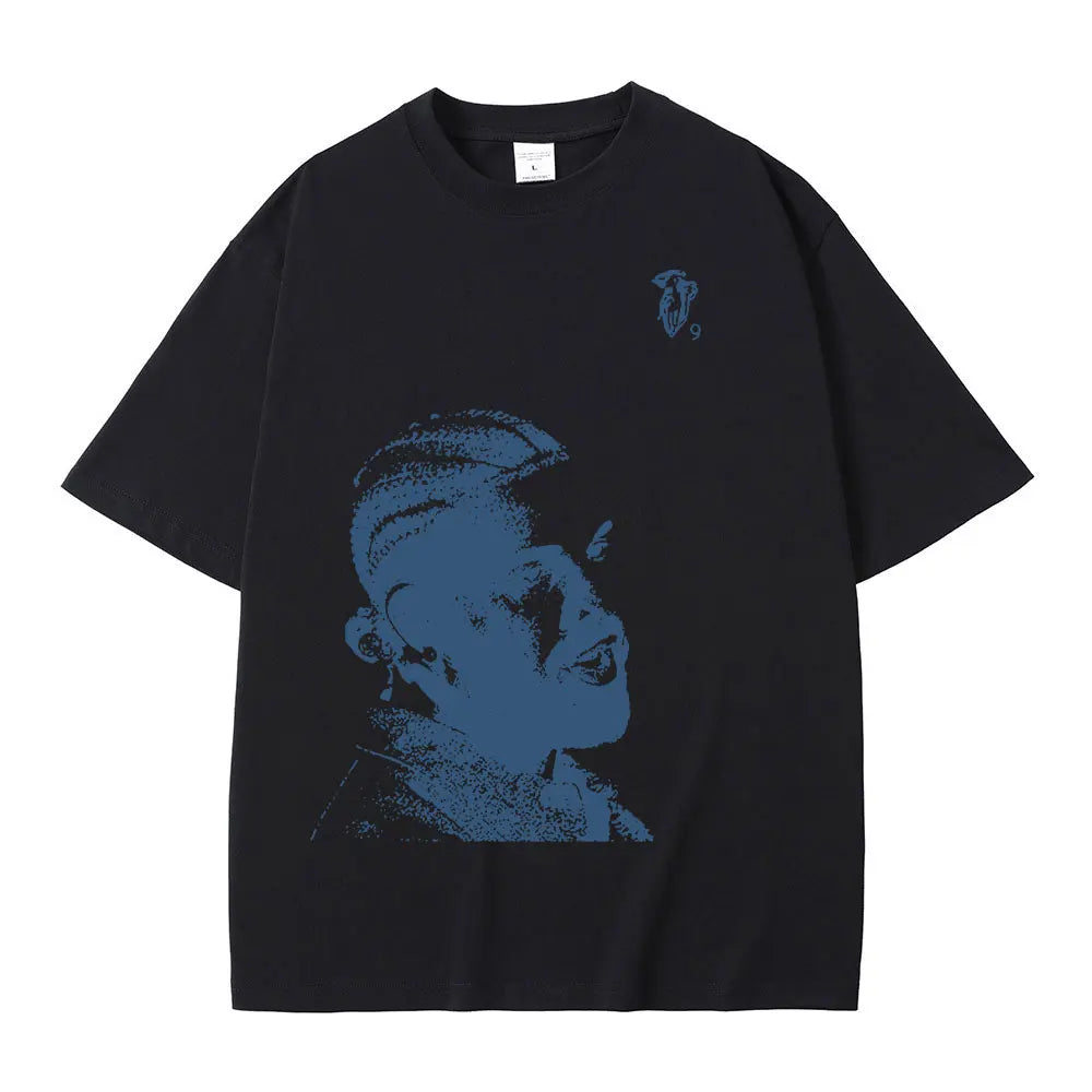 Vintage rappeur Drake Portrait graphique t-shirt hommes mode Hip Hop manches courtes 100% coton surdimensionné T-Shirts Streetwear unisexe