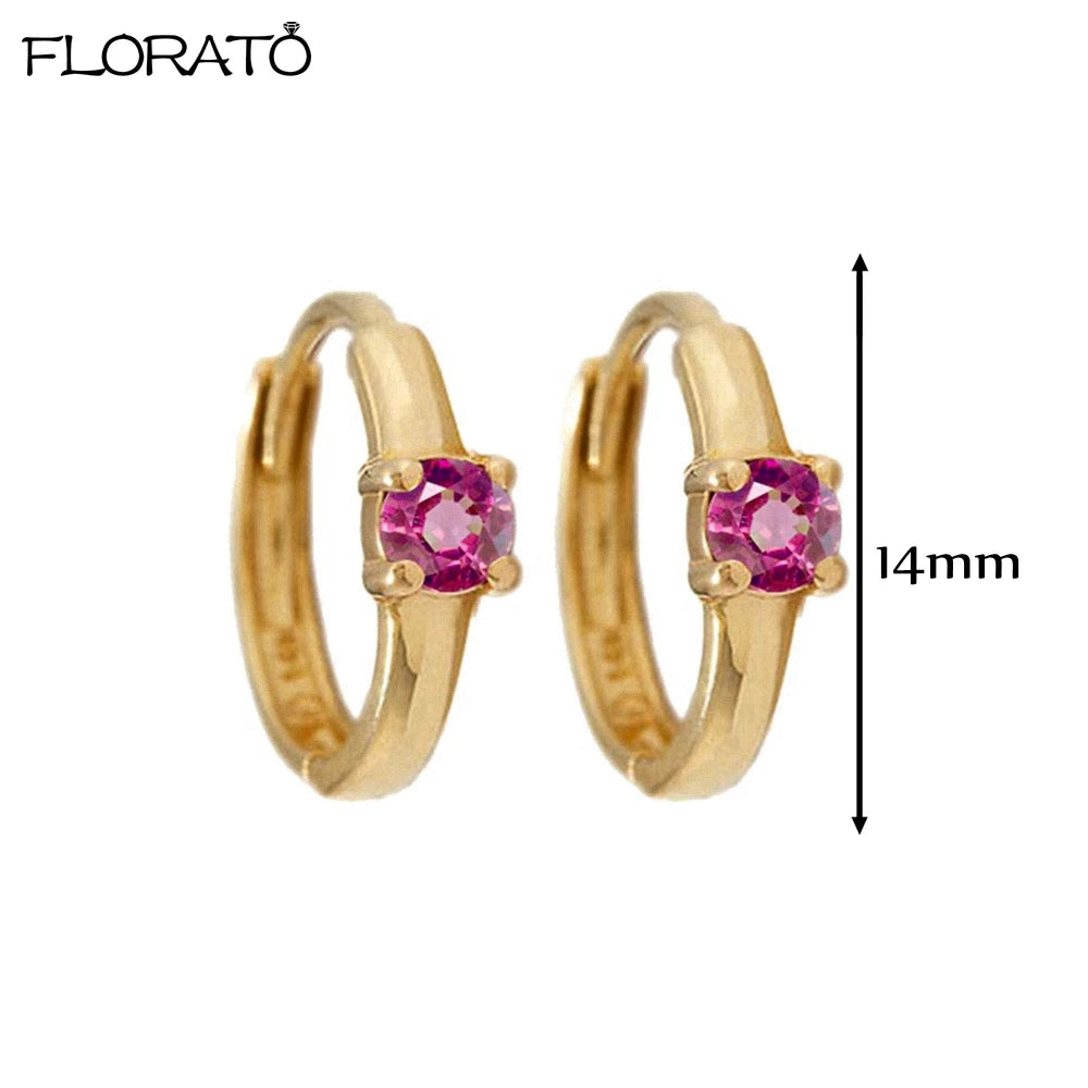 Boucles d'oreilles créoles minimales rouges pour femmes, cristal, petit Huggie, boucle d'oreille cartilage mince, piercing 147 us, bijoux, cadeau, contre-indiqué, 2 pièces