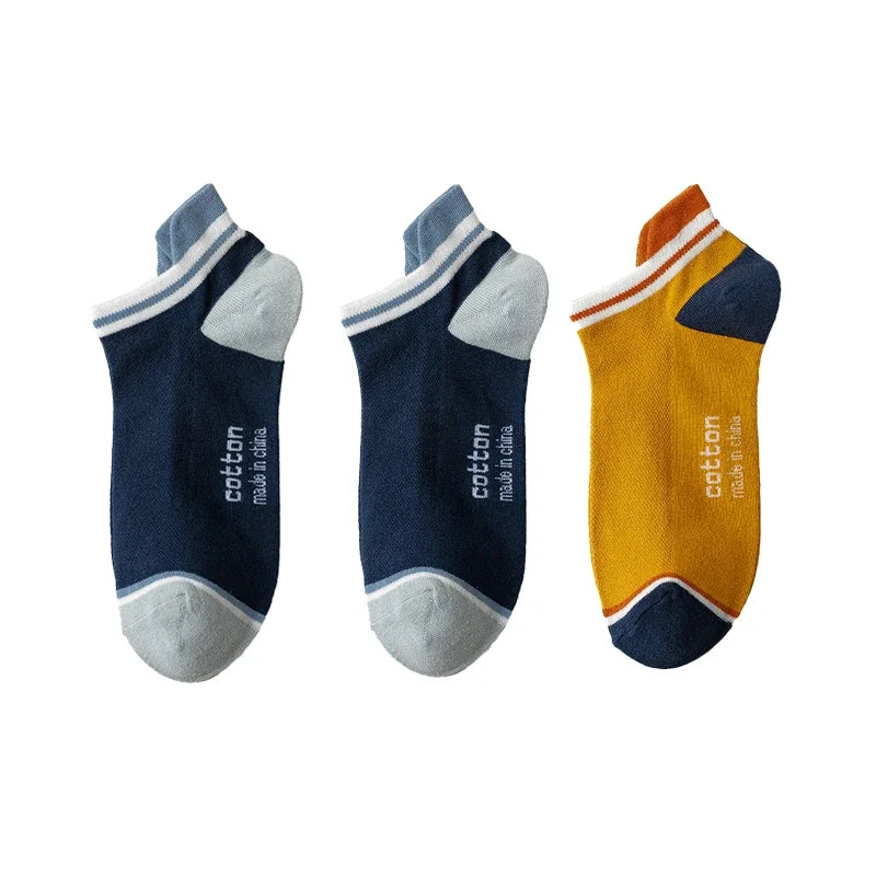 3 paires/lot hommes cheville coton chaussettes courtes mode respirant Couples confortable drôle couleur correspondant décontracté rue grande taille