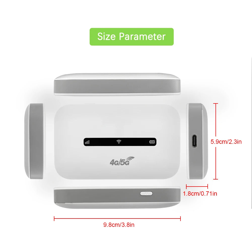 Hotspot WiFi Portable 4G LTE, 3000mAh, 150Mbps, routeur Internet sans fil avec emplacement pour carte SIM, point d'accès Mobile de poche pour voyage en voiture