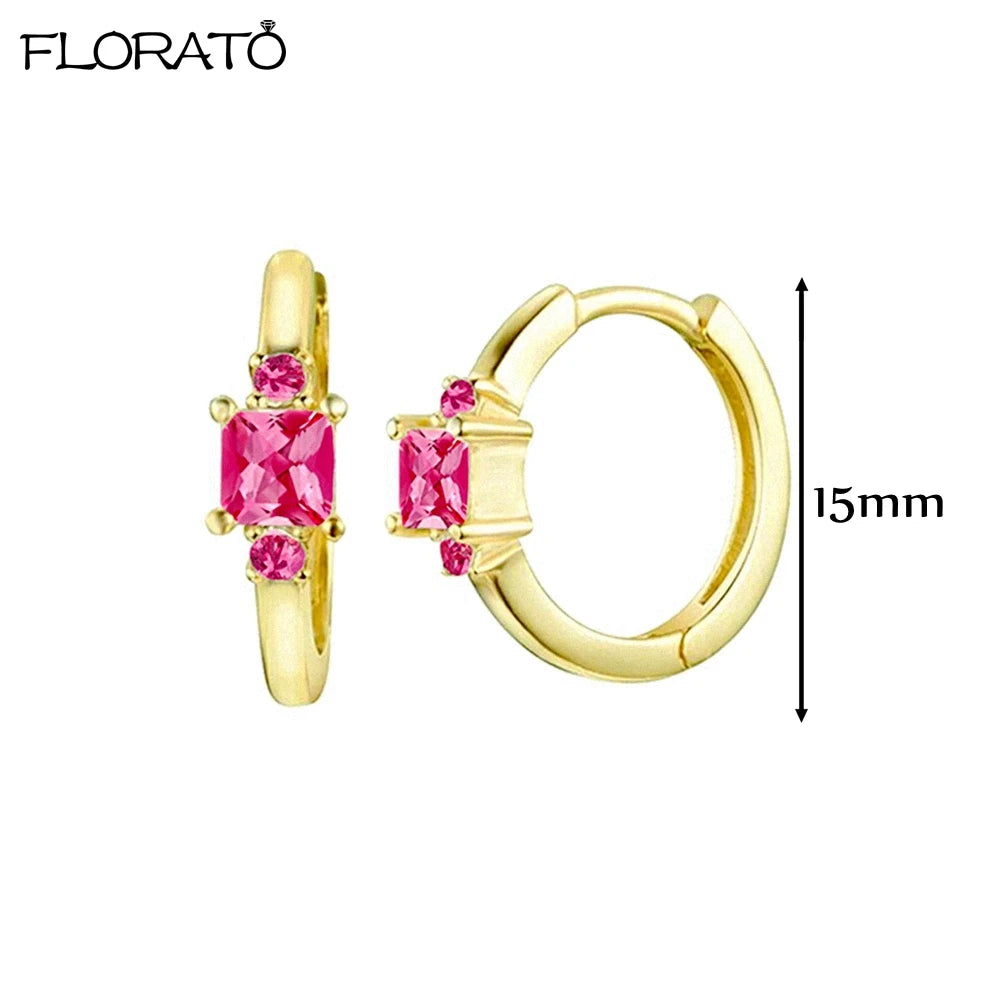 Boucles d'oreilles créoles minimales rouges pour femmes, cristal, petit Huggie, boucle d'oreille cartilage mince, piercing 147 us, bijoux, cadeau, contre-indiqué, 2 pièces