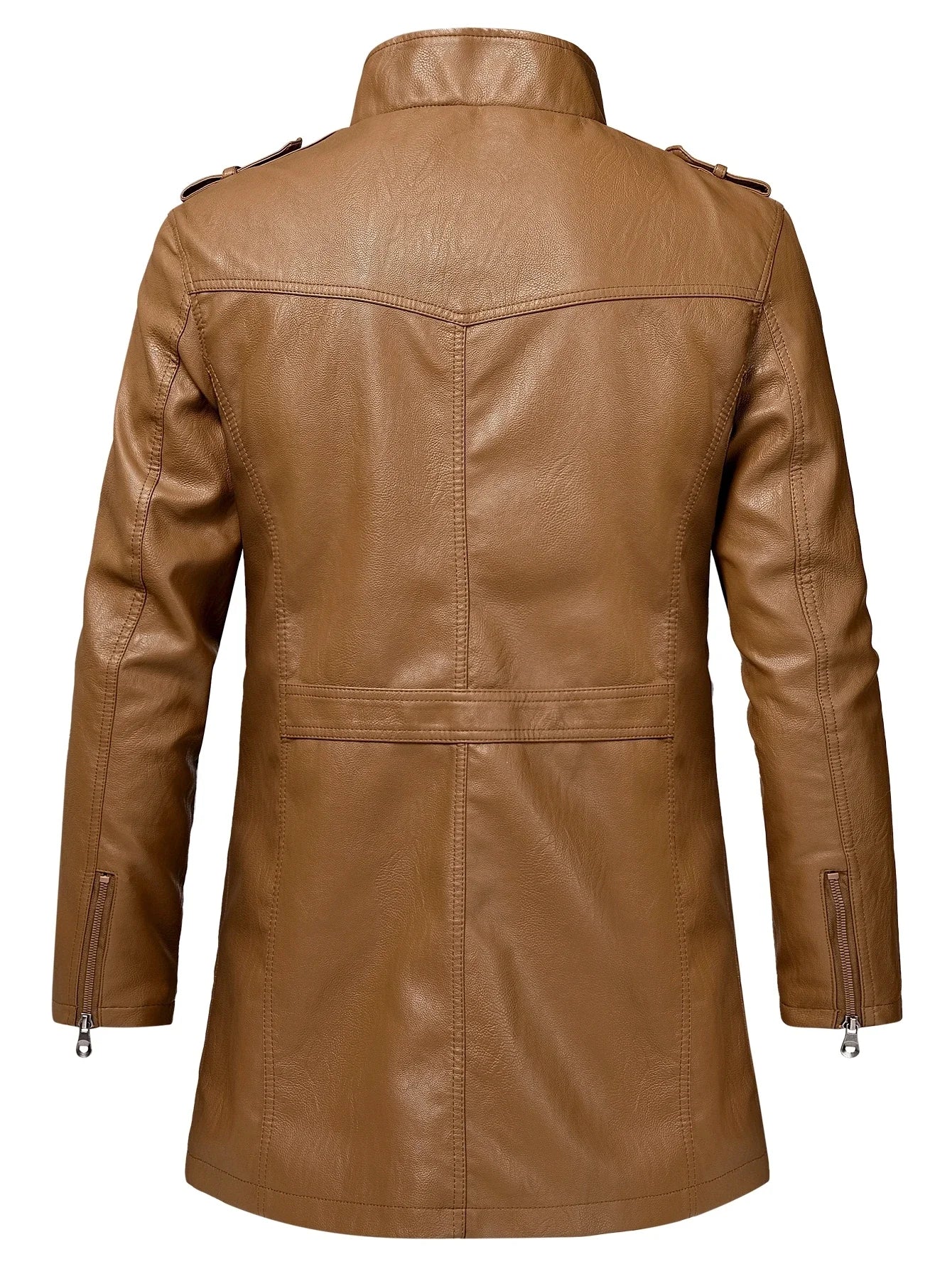Veste en cuir de poche vintage pour hommes, manteau long, parkas chaudes, style anglais décontracté, mode automne et hiver