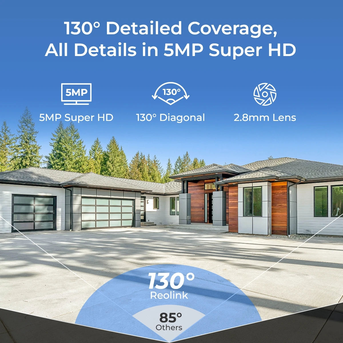 Reolink 8MP UHD IK10 Caméra de sécurité PoE anti-vandalisme Caméra IP extérieure 4K 125 °   Caméras de surveillance étanches grand angle IP67