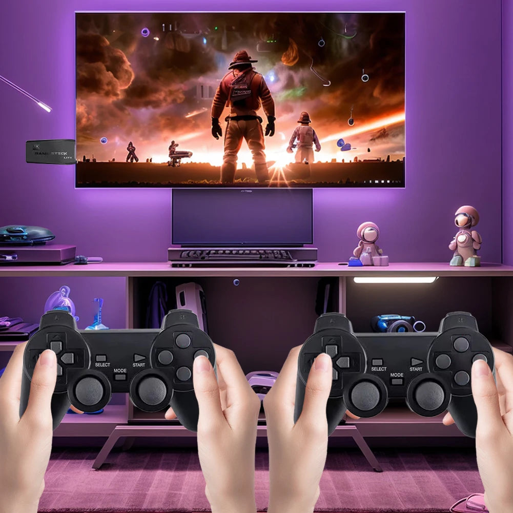 Console de jeux vidéo rétro avec bâtons pour enfants, contrôleur sans fil pour touristes, 9 émulateurs, 2.4 Go, 64 Go, 10000G, cadeaux M8