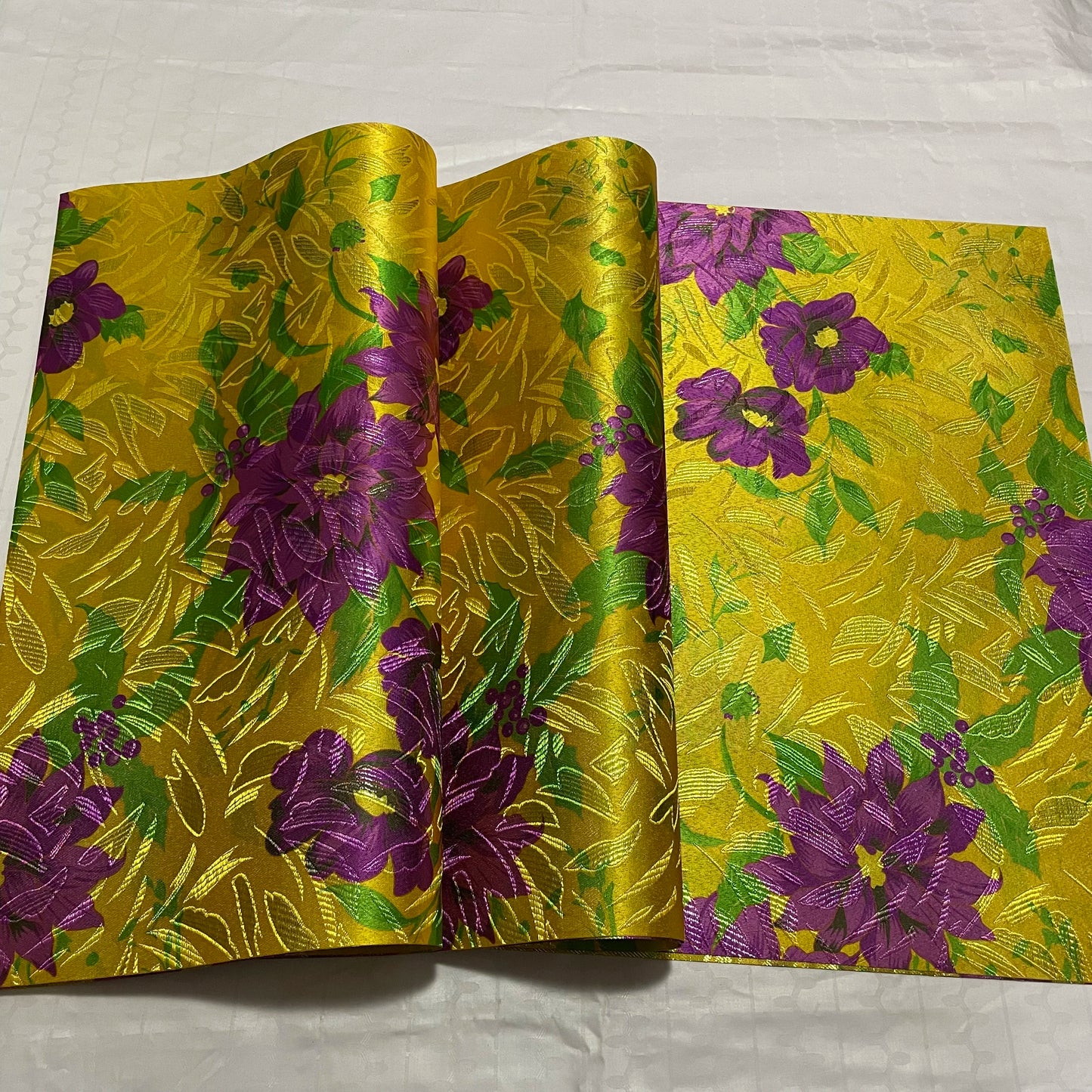 2 pièces de haute qualité nigérian suisse 3D couleur jaune Sego tête cravate Gele enveloppe africaine chapeau matériaux pour tenues de fête de mariage