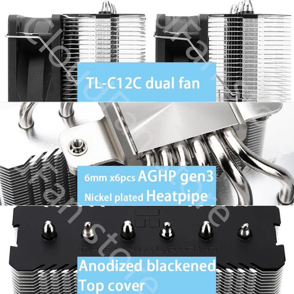 Thermalright Peerless Assassin 120 SE Daul-Tower radiateur CPU à flux latéral LGA1700 1200 AM4 AM5 PA-120SE refroidissement PA120 SE