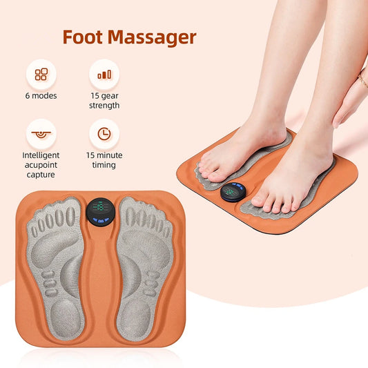 Coussin de Massage des pieds intelligent 3D, masseur de pieds, améliore la Circulation sanguine, relaxation des Muscles, jambes fines, coussinet de pied Rechargeable