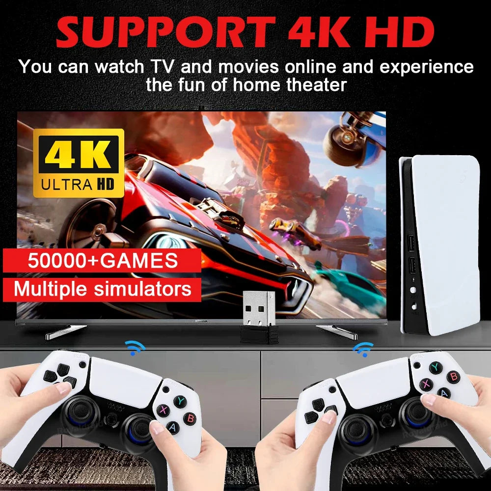 Console de jeu vidéo GB5, 256 Go, 128 Go, 64 Go, plus de 50000 jeux rétro, boîte de jeu TV HD, 5 deux manettes de jeu pour PS1, PPéventuelles P, MAcloser, arcade Gaming Stick