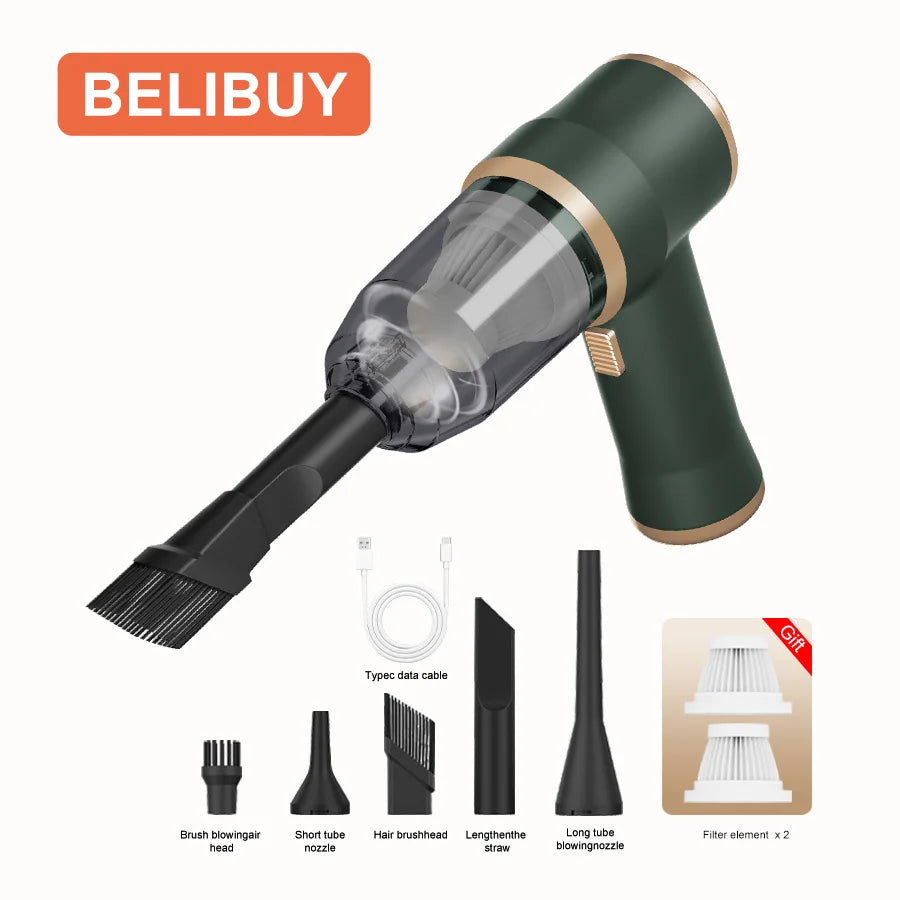 Aspirateur de voiture sans fil portable, appareil ménager, machine pour livres, chambre à coucher, tapis, fonction haute puissance