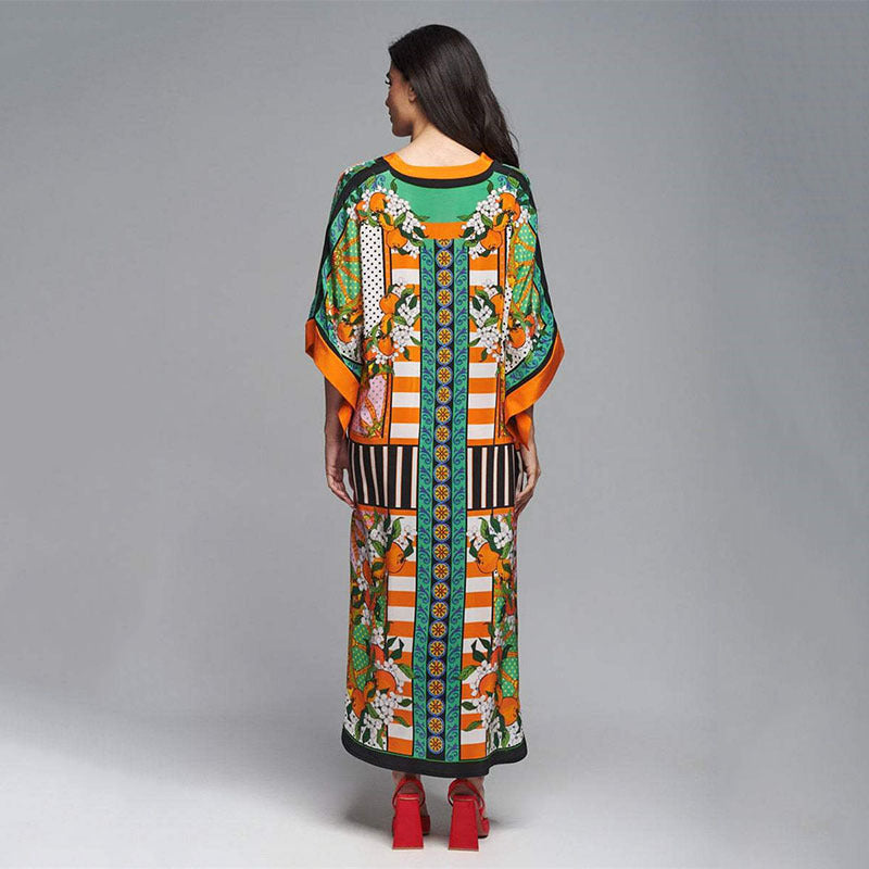 Tenues de plage pour femmes, cache-maillot de bain, robe caftan, tunique longue, Maxi, grande taille, maillot de bain imprimé Polyester