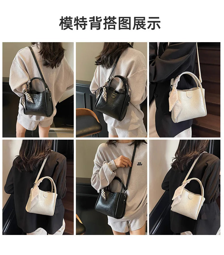 2025 printemps/été Style populaire, luxe léger pour femmes Texture haut de gamme-sac à bandoulière seau riche-mode tendance