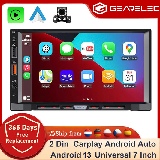 Autoradio 2 Din Android 11 Carplay Android Auto autoradio lecteur multimédia universel 7 pouces GPS Bluetooth RDS pour VW Nissan