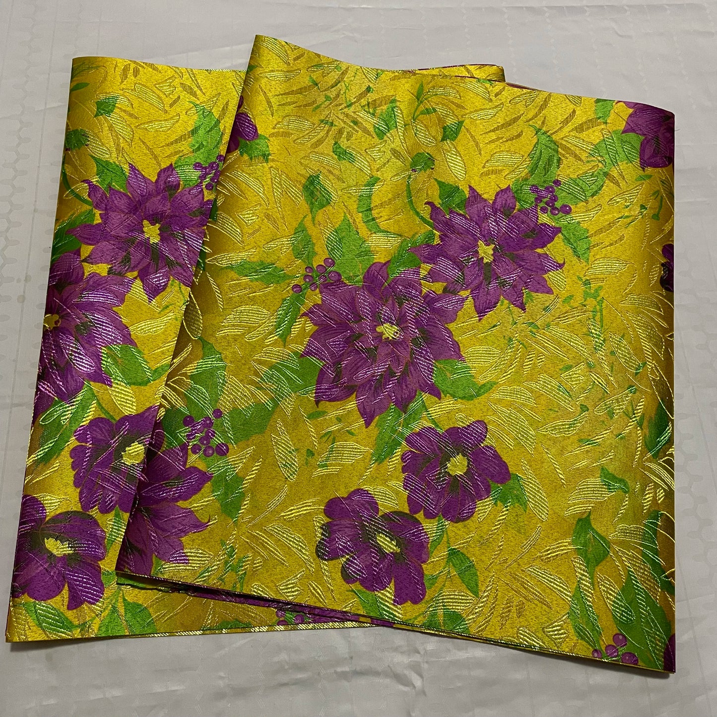 2 pièces de haute qualité nigérian suisse 3D couleur jaune Sego tête cravate Gele enveloppe africaine chapeau matériaux pour tenues de fête de mariage