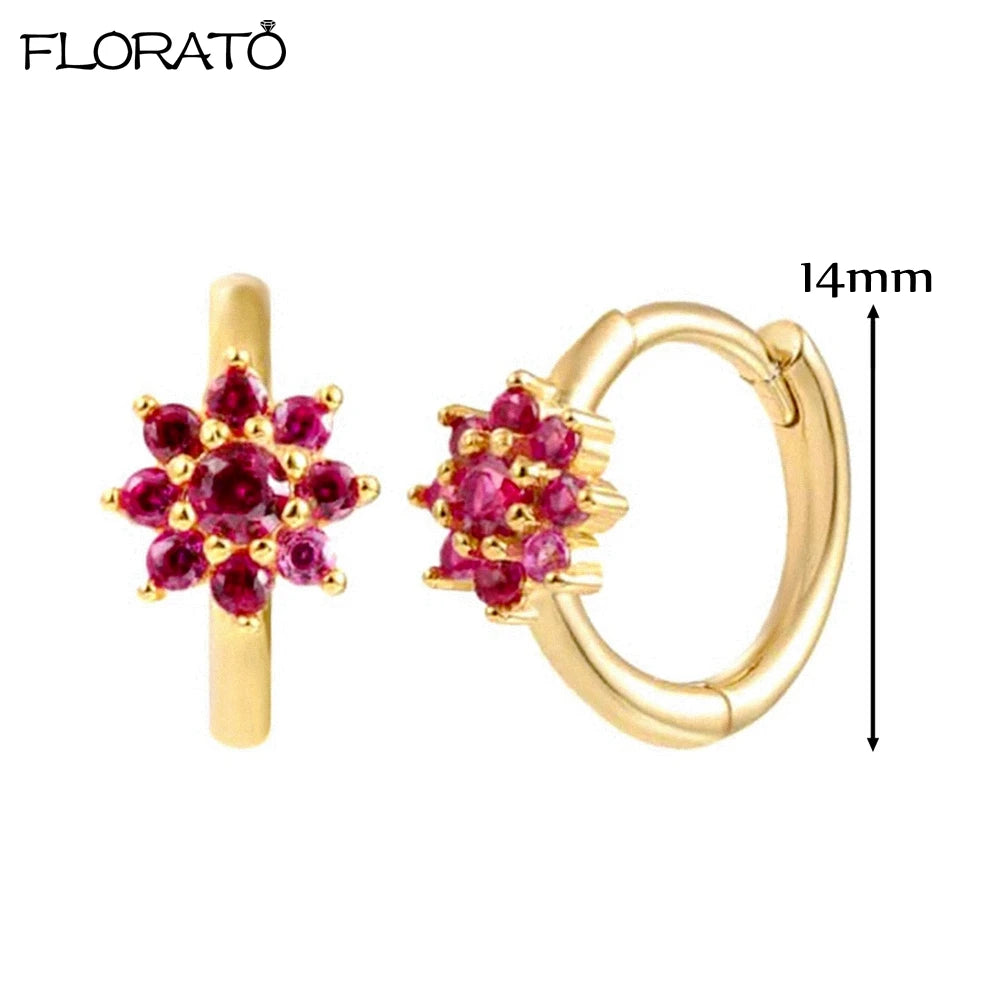 Boucles d'oreilles créoles minimales rouges pour femmes, cristal, petit Huggie, boucle d'oreille cartilage mince, piercing 147 us, bijoux, cadeau, contre-indiqué, 2 pièces