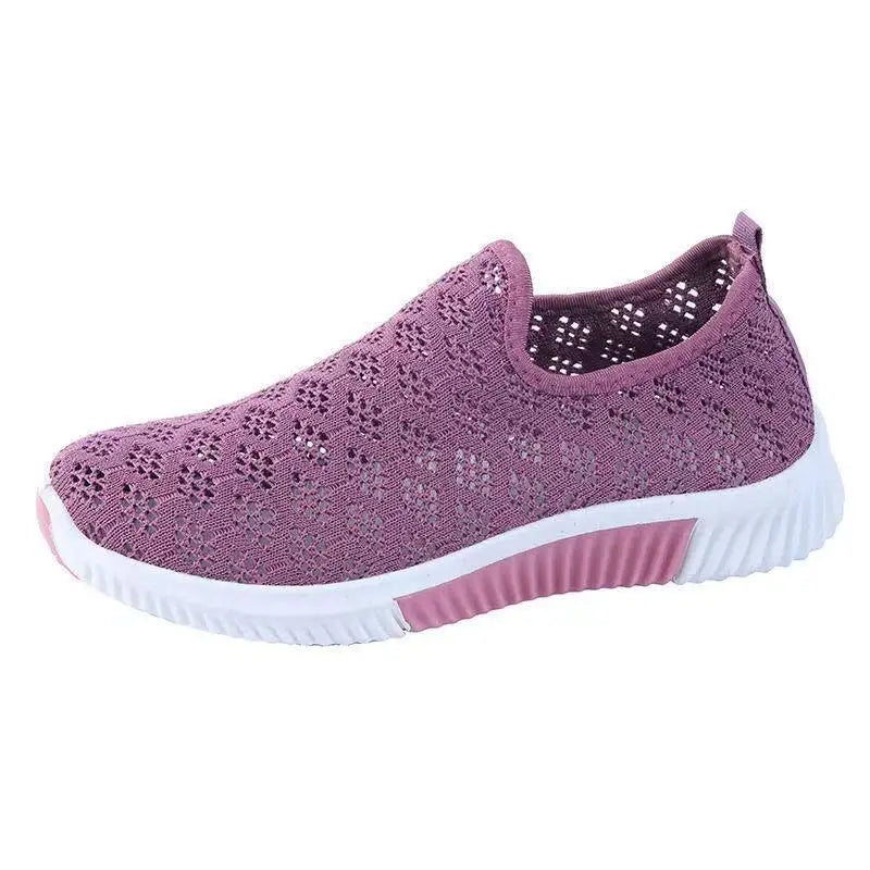 Baskets en maille respirantes pour femmes, chaussures de marche à enfiler, chaussures décontractées, extérieur, mode, nouveau, 2025