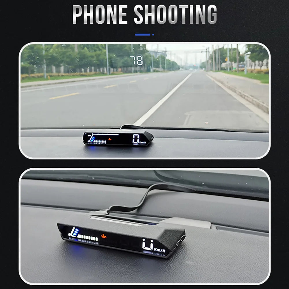 Affichage tête haute S100 Auto HUD OBD2, projection sur verre, budgétaire de pare-brise de vitesse de voiture, compteur de vitesse, alarme, accessoires électroniques