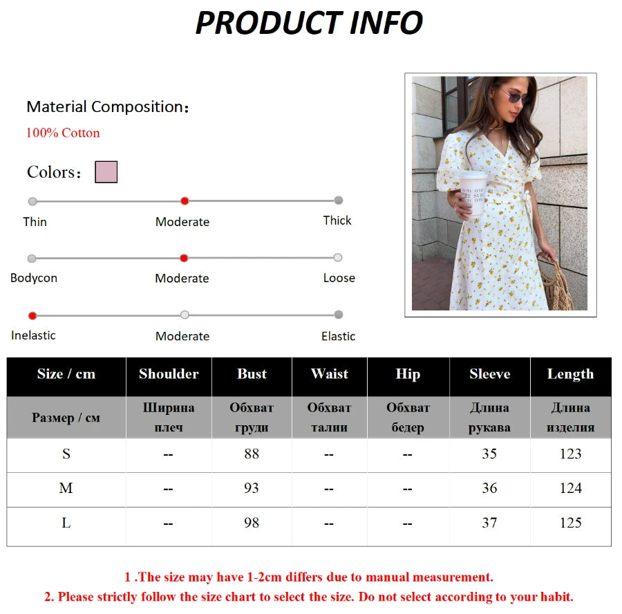 Bornladie Women Psrinted Lace Up Dress Summer Short Sleeve Fashion Office Lady Long Dress 100% Cotton Daily Casual V-neck Skirt