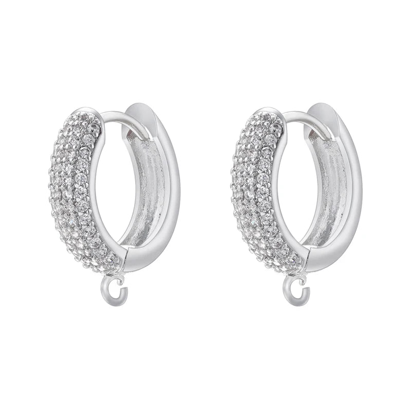ZHUKOU-Boucles d'oreilles Pearl Coussins Hoop pour femmes, Boucles d'oreilles Huggie Cubic Zirconia, Boucles d'oreilles Sweet Bow Dstress, 4 lignes, Vente en gros, VE846