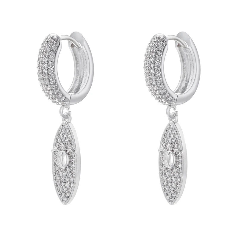 ZHUKOU-Boucles d'oreilles Pearl Coussins Hoop pour femmes, Boucles d'oreilles Huggie Cubic Zirconia, Boucles d'oreilles Sweet Bow Dstress, 4 lignes, Vente en gros, VE846